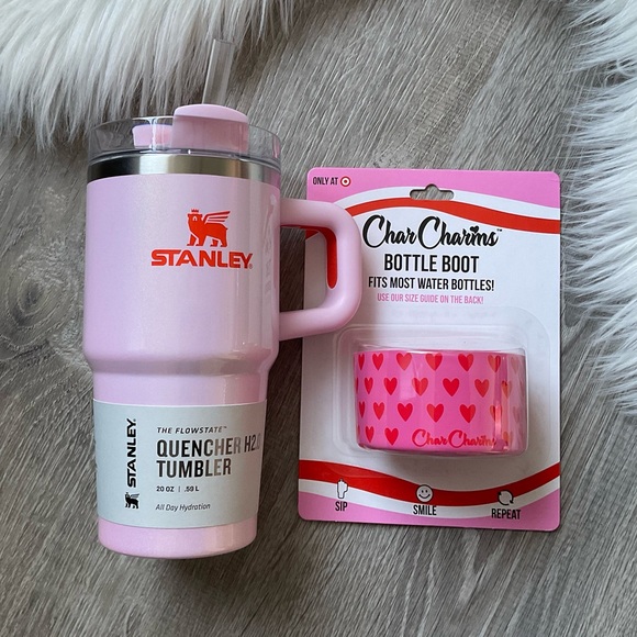 STANLEY Shimmery Rose 20ozQuencher New Frequency Collection & Bottle Boot - Picture 3 of 7